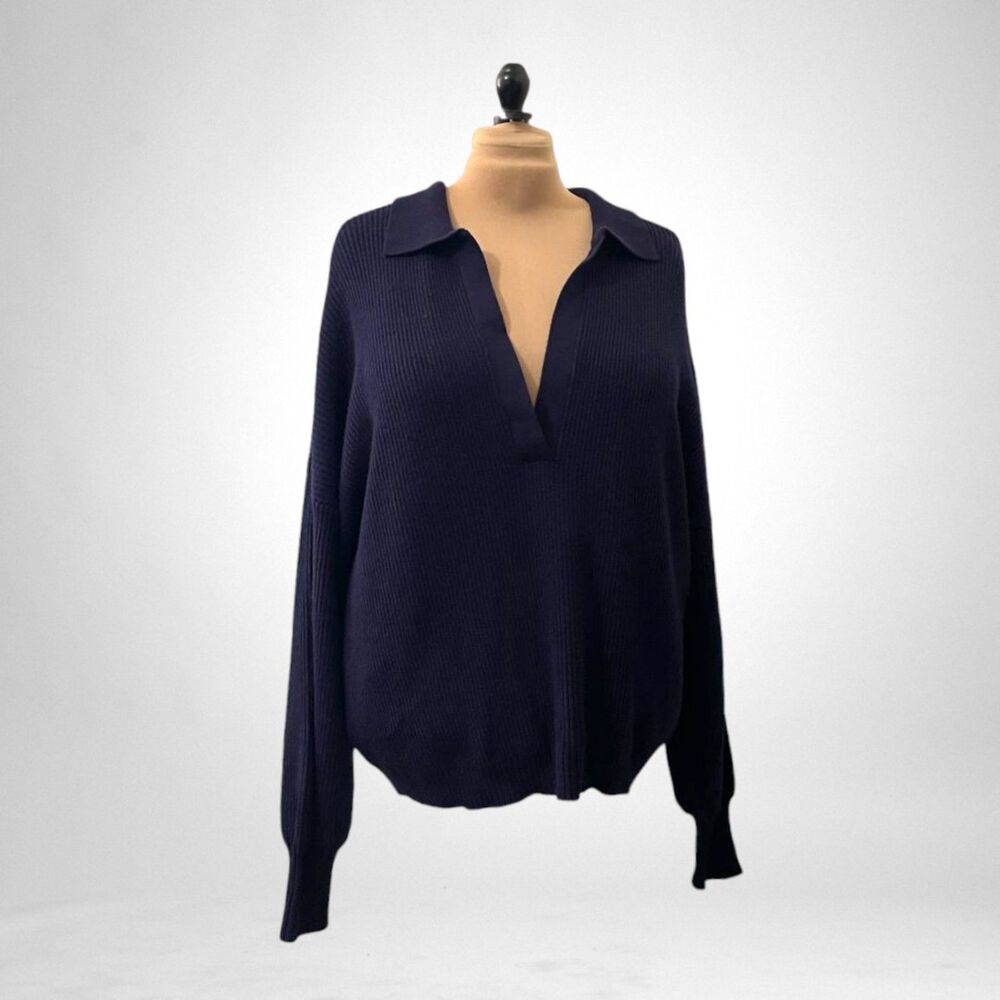 ELOQUII Rib Knit Collar Long Sleeve Sweater, NWT. Size 26/28